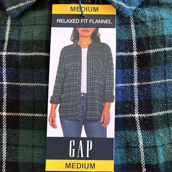 NEW Gap Relaxed Fit Flannel Shirt - Picture 2 of 8